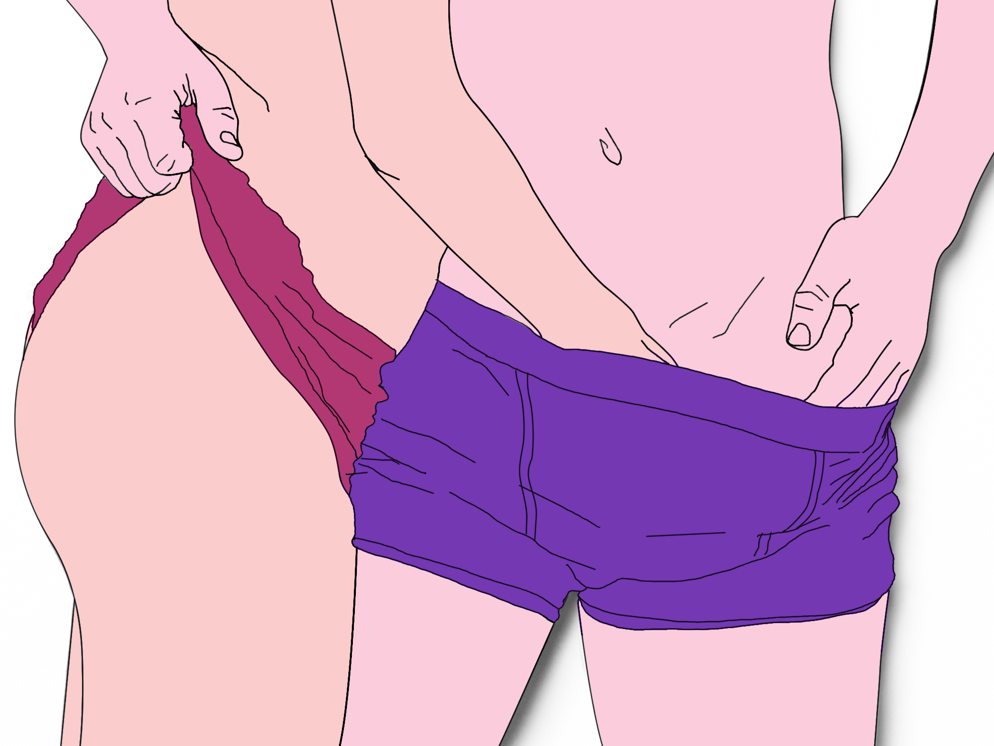 Over pink panties mutual masturbation