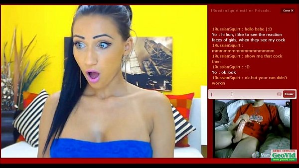 best of Huge reacts omegle cock girl