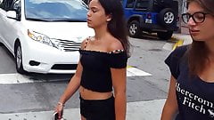 best of Latina candid teen teasing skirt voyeur