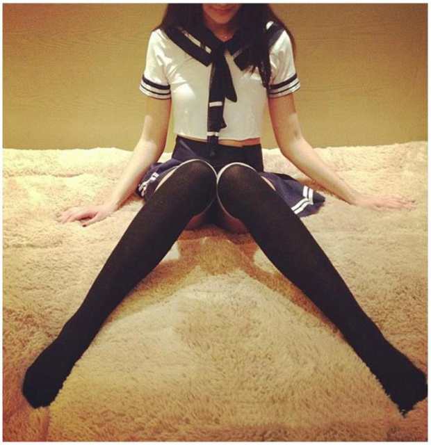 Stockings sexy student