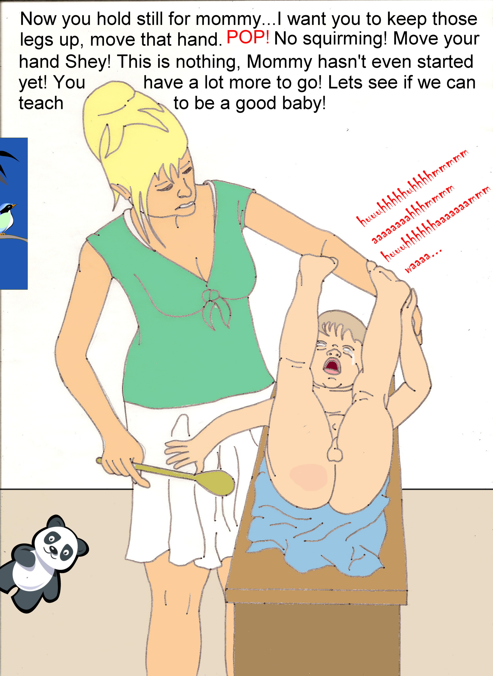 Diaper spanking