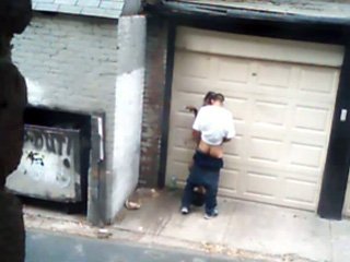 Hot couple fuck in alleyway